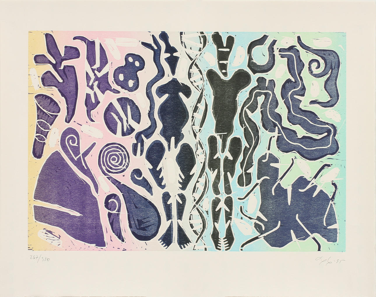 BJÖRN NÖRGAARD. "Orfeaus og Eurydike", färglitografi, signerad, numrerad 267/300, daterad 95.