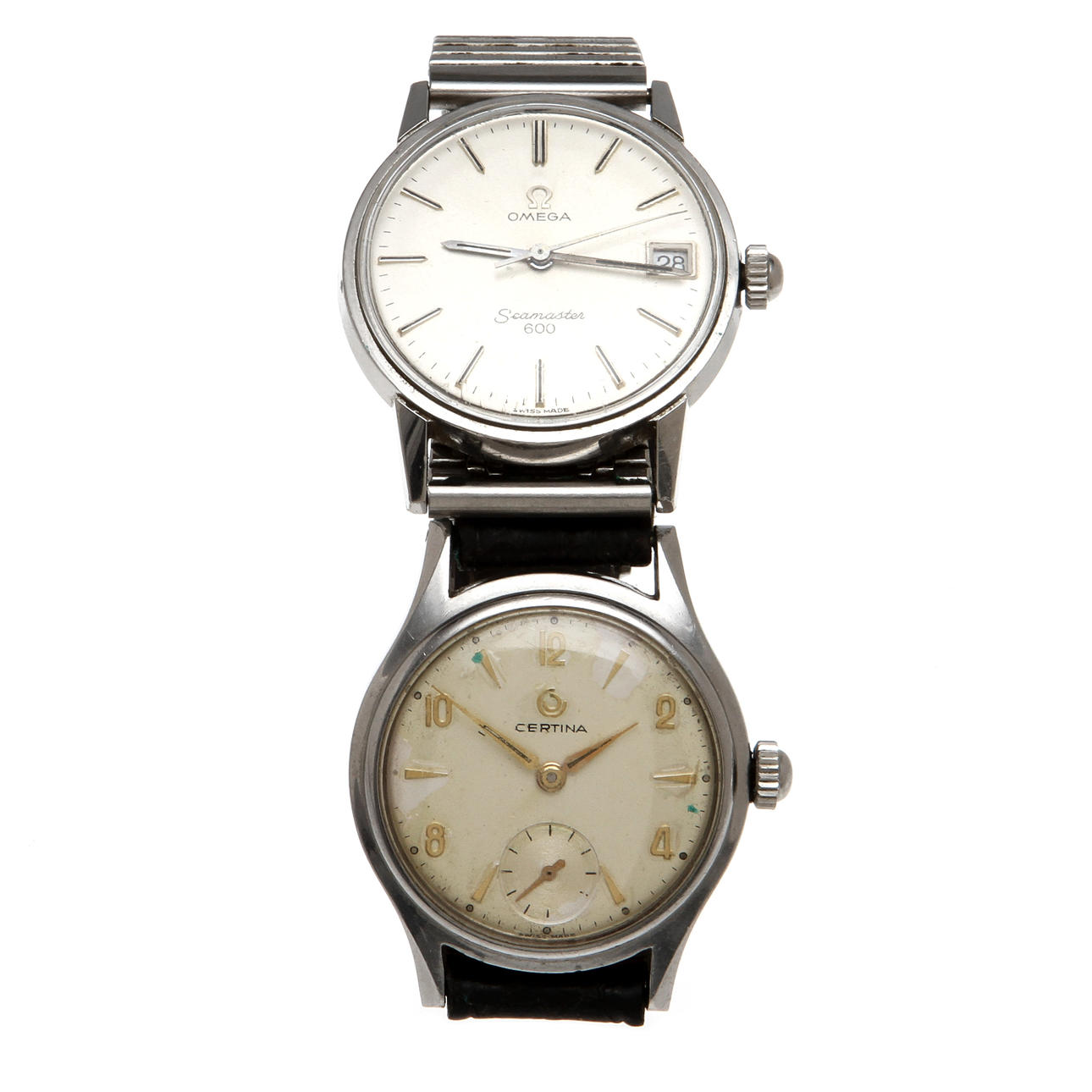 ARMBANDSUR, 2 st, Omega Seamaster och Certina.