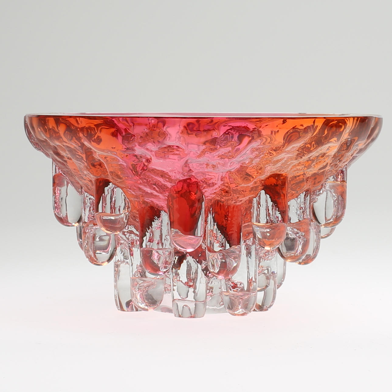 GÖRAN WÄRFF. SKÅL, polykromt glas, "Polar", Göran Wärff, Kosta.