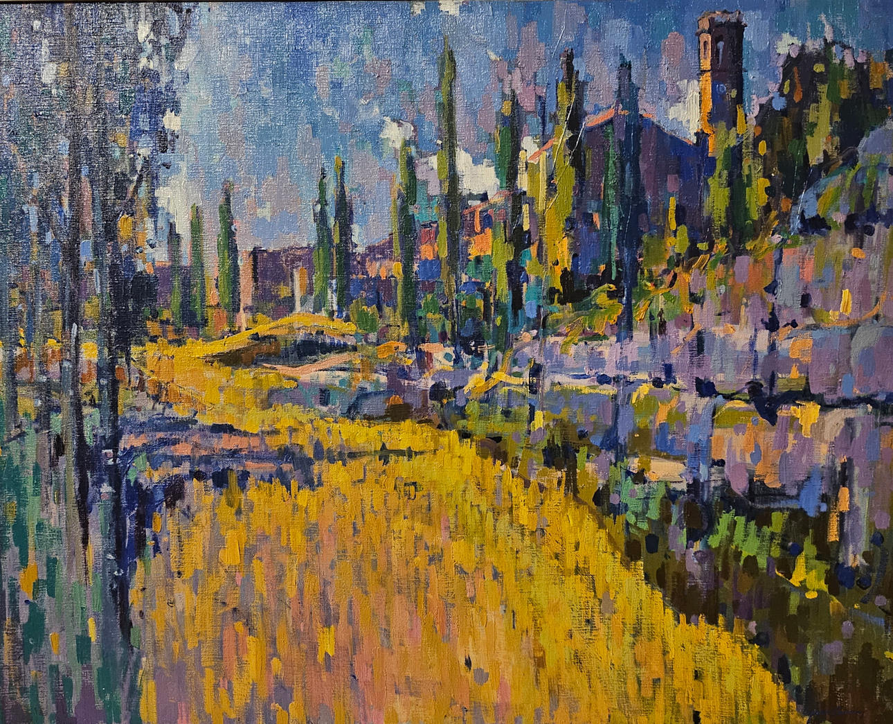 JOAN CONDINS. Óleo sobre lienzo, "Castellterçol".