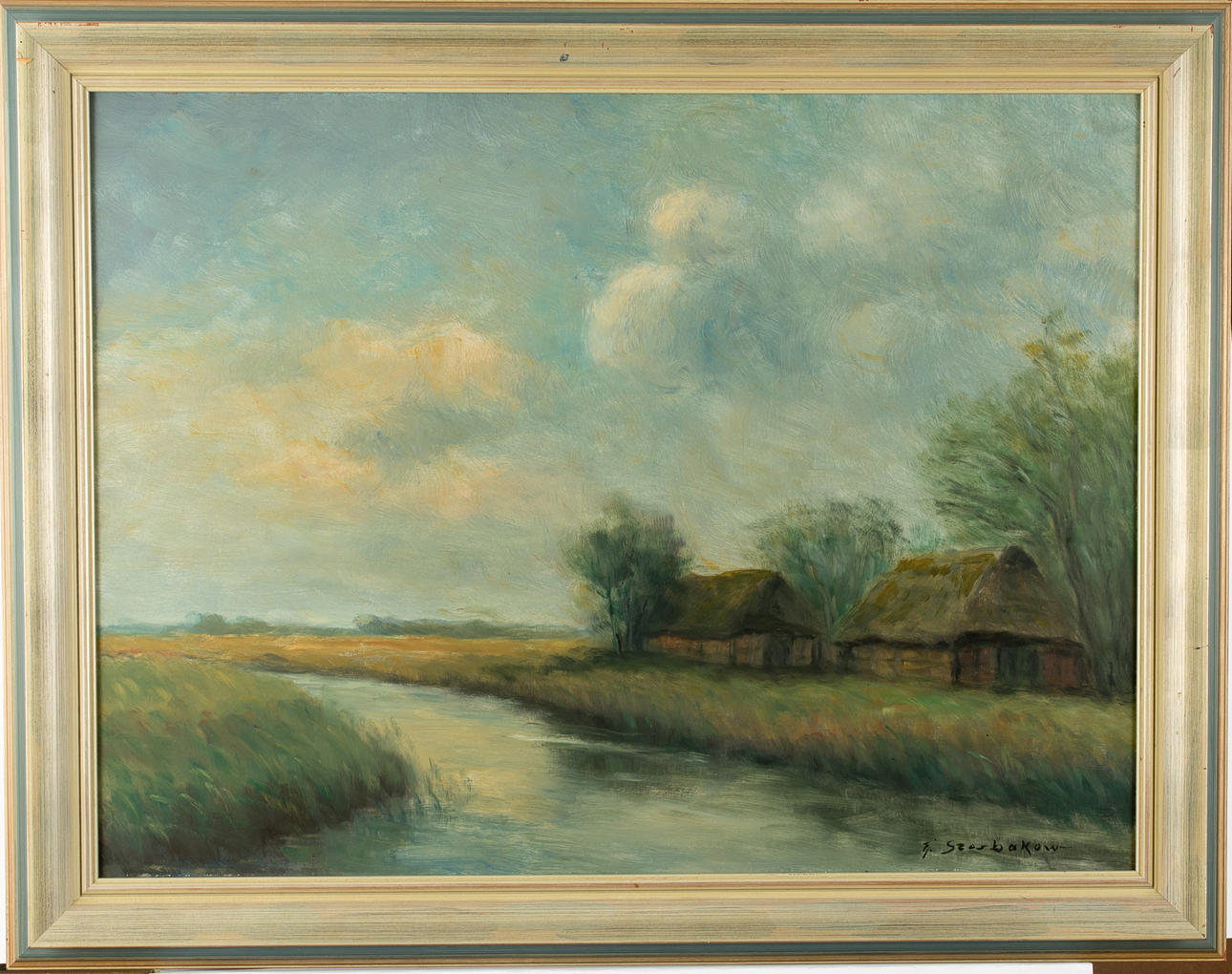 FEDOR SZERBAKOW. Landskap nära Worpswede.