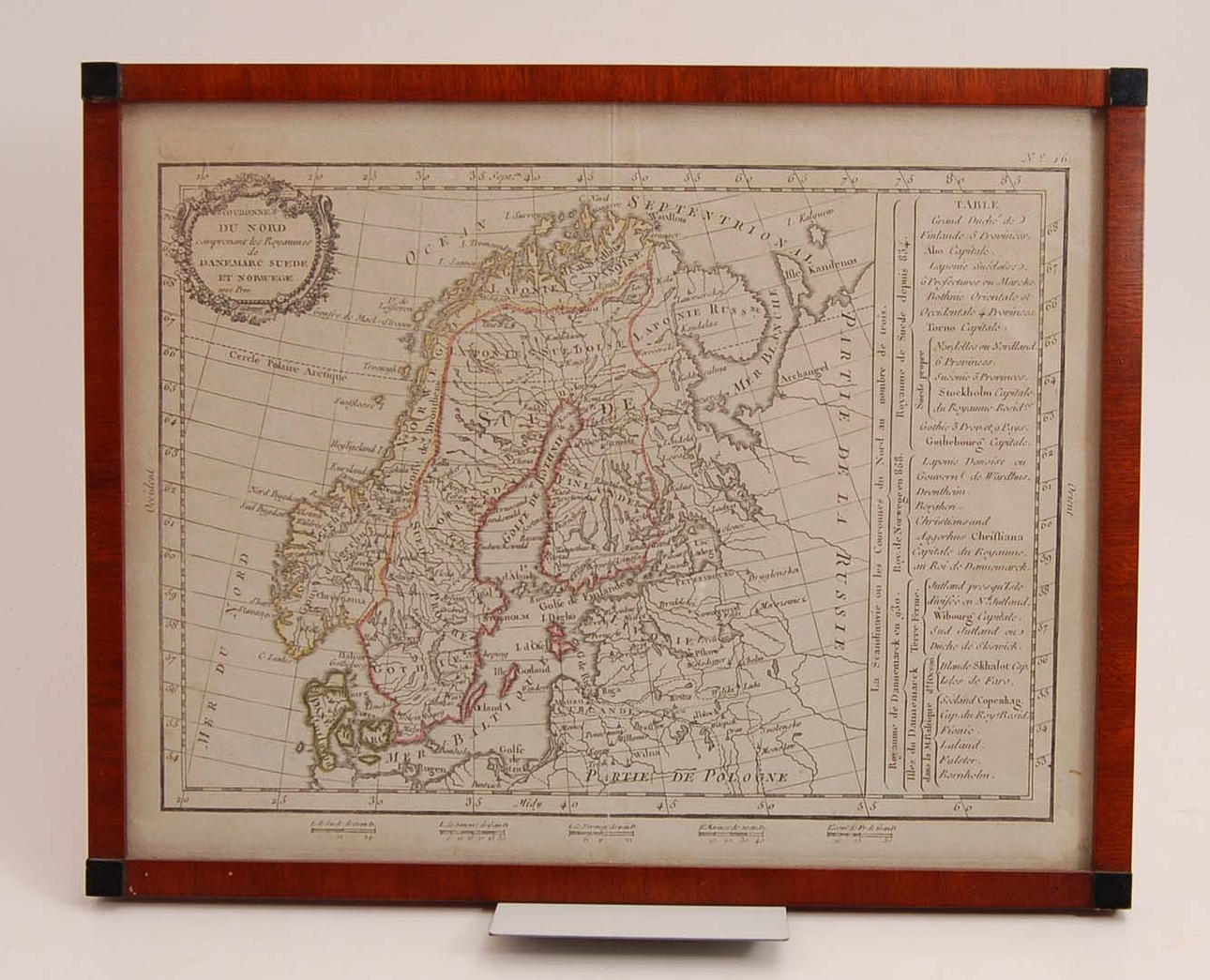 NORDENKARTA. couronnes du nord comprenant les Royaumes de Danemarc, Suede et norwege avec priv.