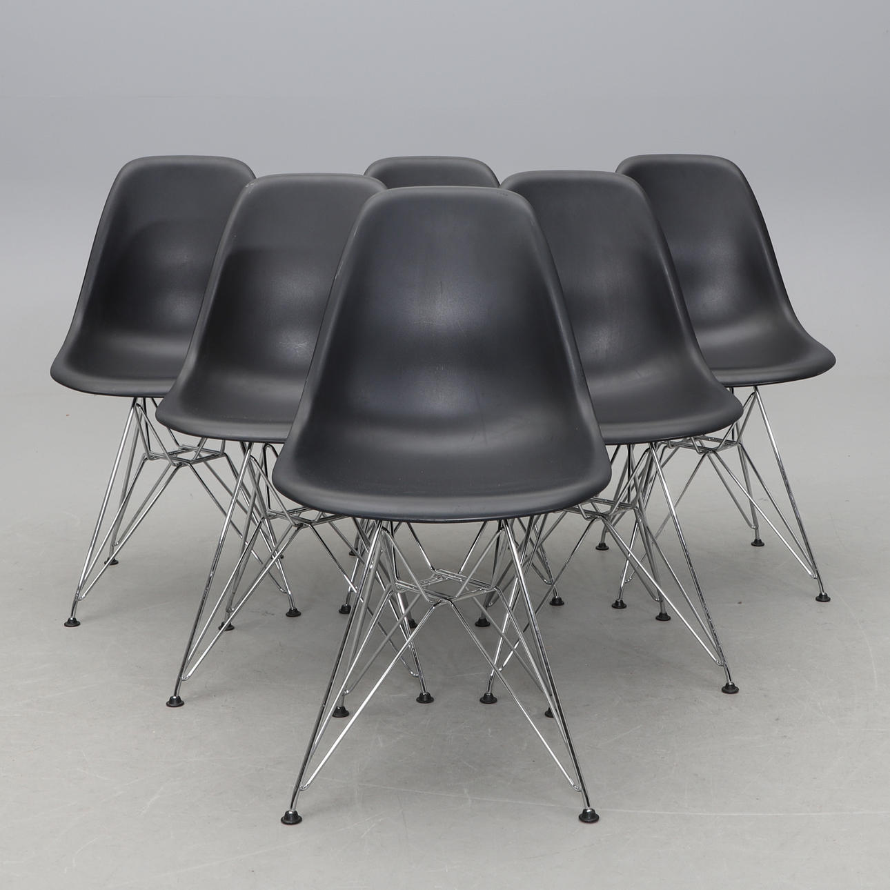 CHARLES & RAY EAMES. STOLE, 6 stk., Eames Plastic Chair, Vitra 2000's.