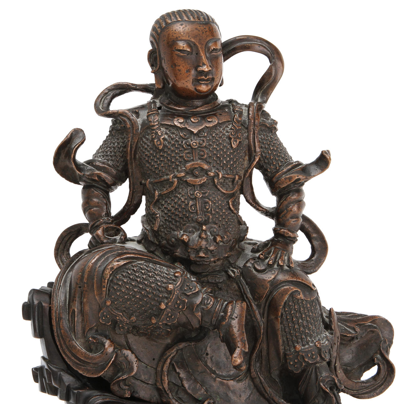 SKULPTUR, brons. Kina, Qing (1644-1912).