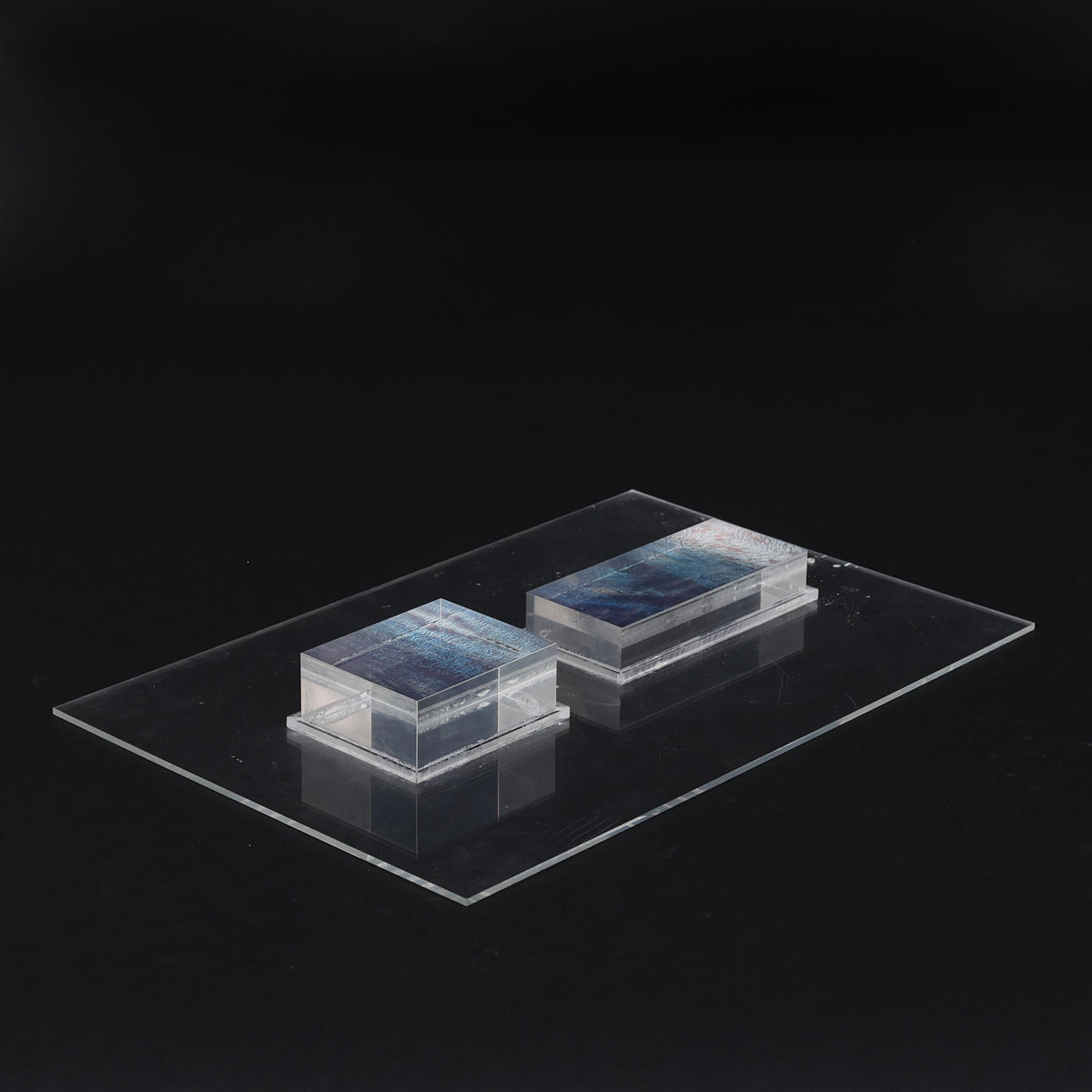 OKÄND KONSTNÄR. Kompositioner, plexiglas, osignerad.