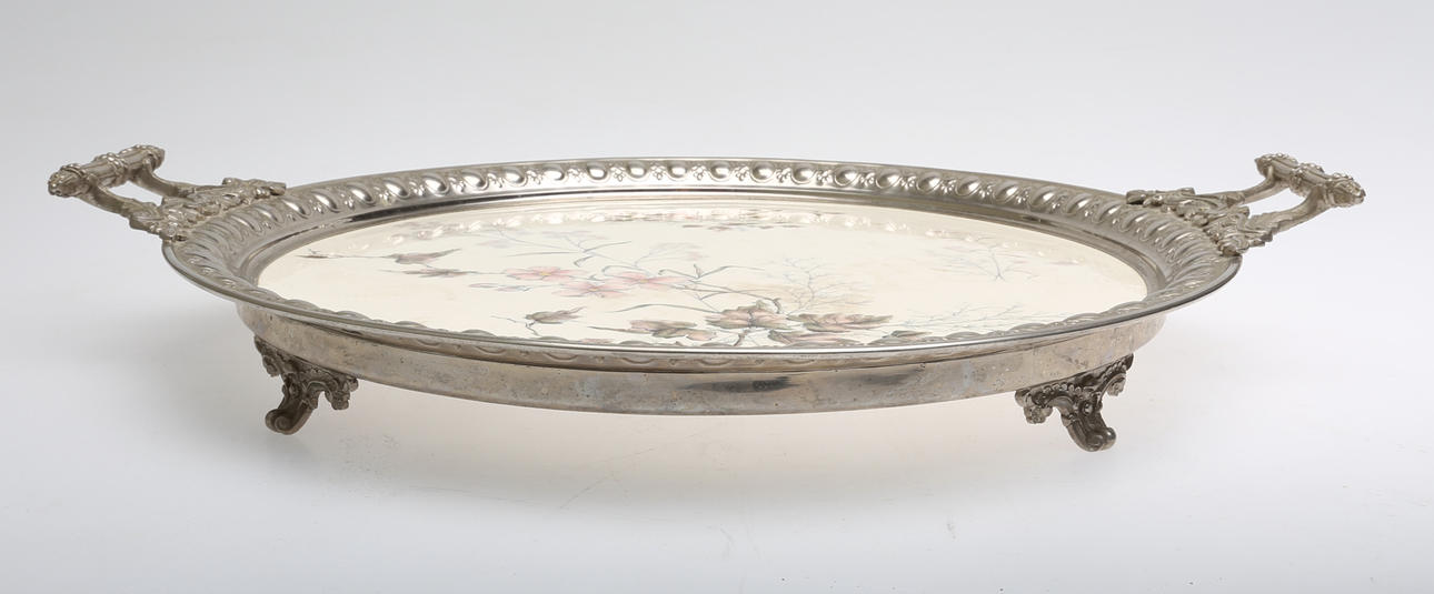 BRICKA, flintgods och metall, "Risa", Rörstrand, 18/1900-tal.