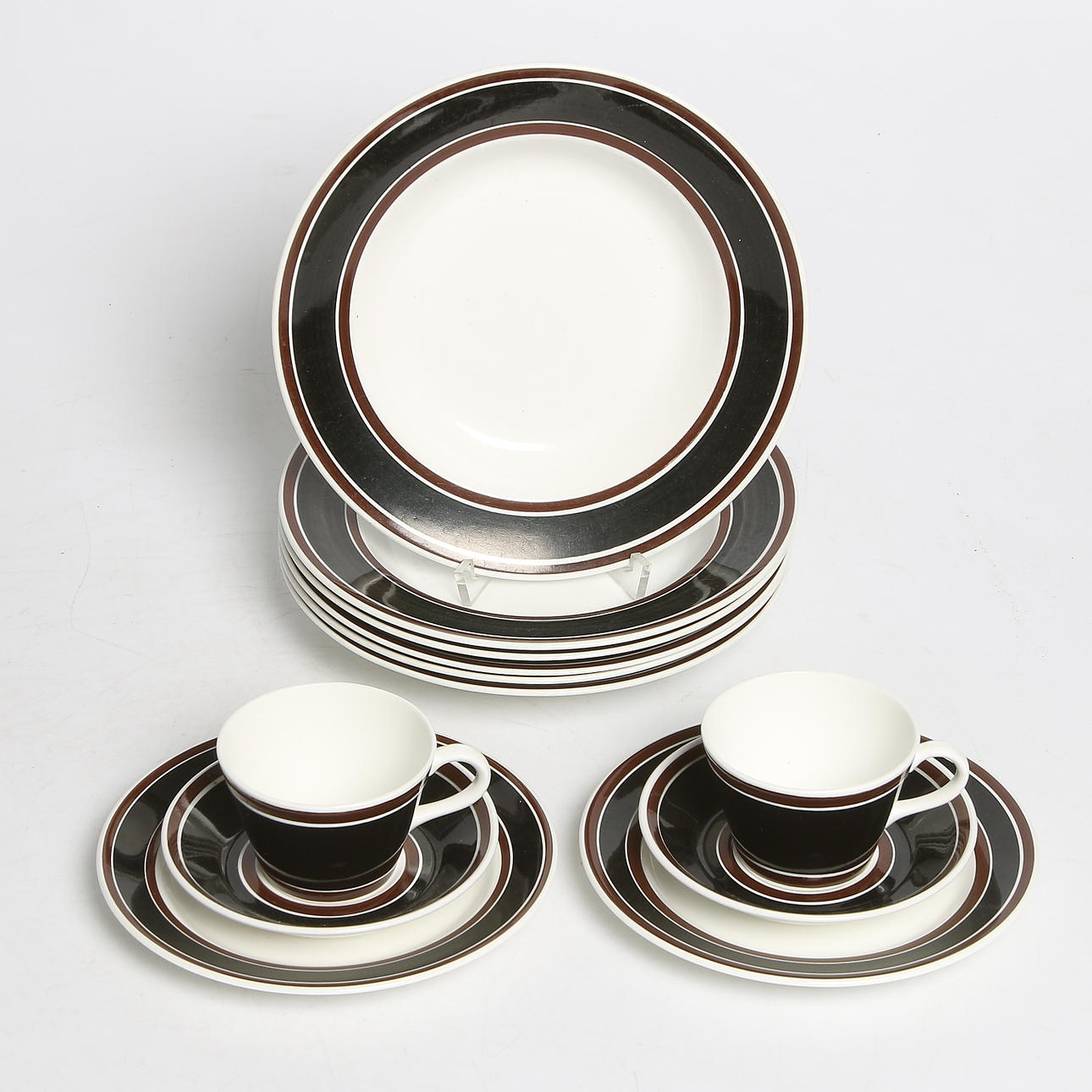 SERVISDELAR, 12 delar, "Terra", Stig Lindberg, Gustavsberg.