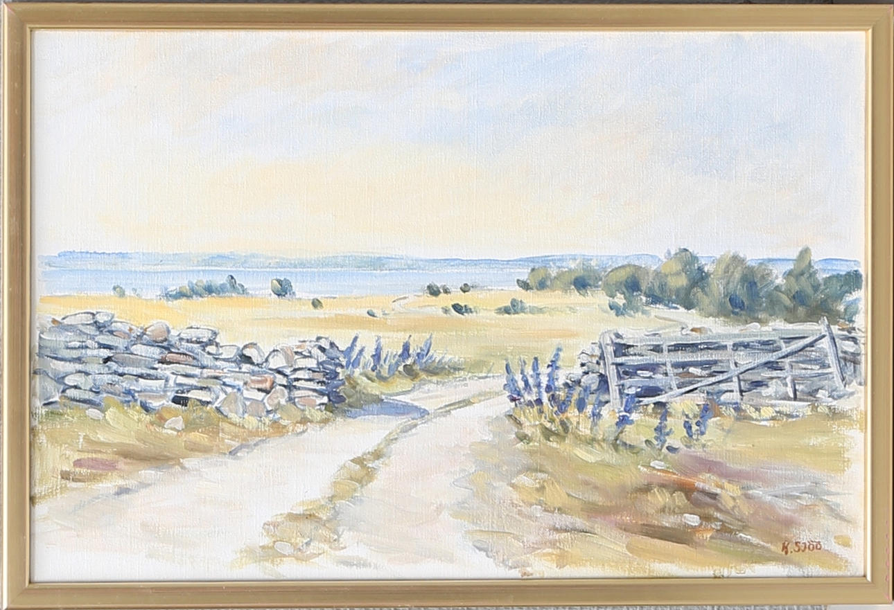 KENNETH SJÖÖ. Landskap. Olja på duk, signerad.