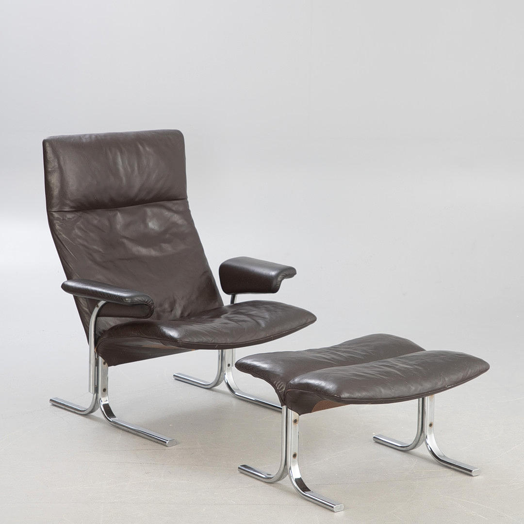 HANS EICHENBERGER. De Sede Sessel "DS 2030" + Hocker (2).