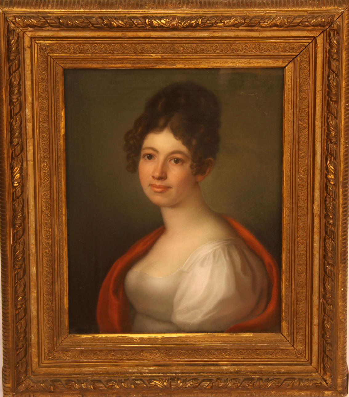 DANIEL CAFFE (1756-1815). porträtt av en ung kvinna.