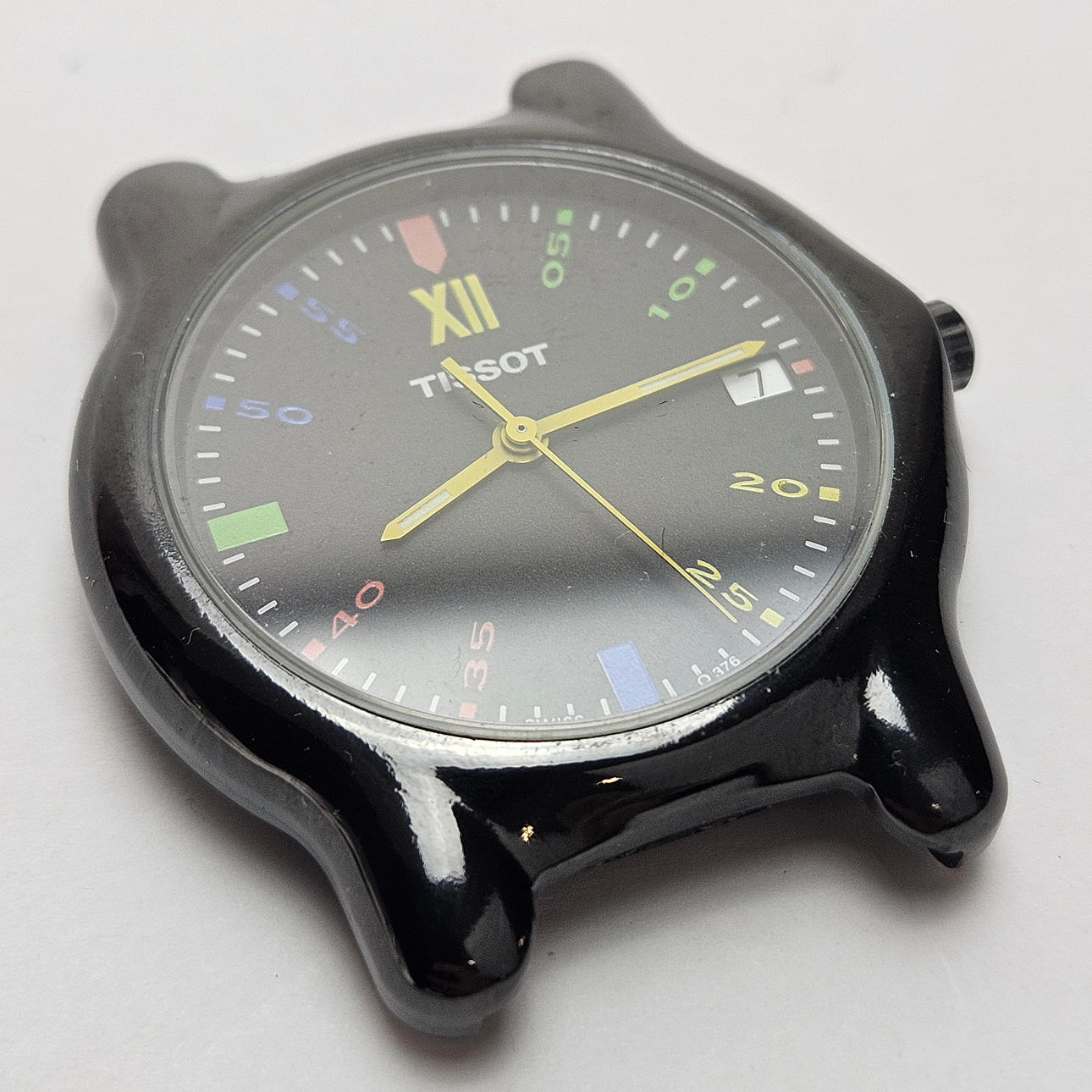 TISSOT. Wristwatch, ceramic, Swiss pack.