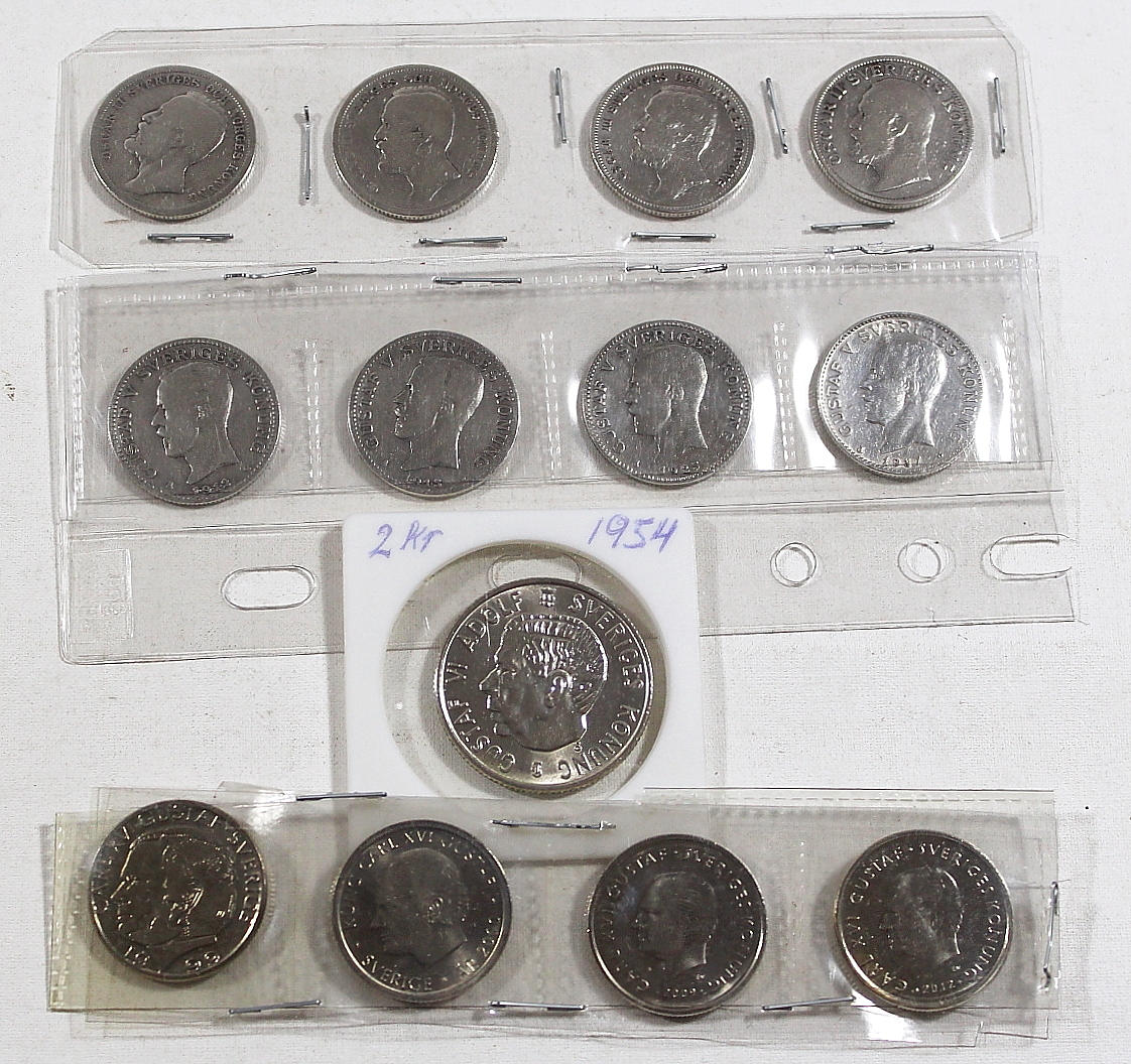 MYNT, 13 st, Svenska från år 1897 - 2012.