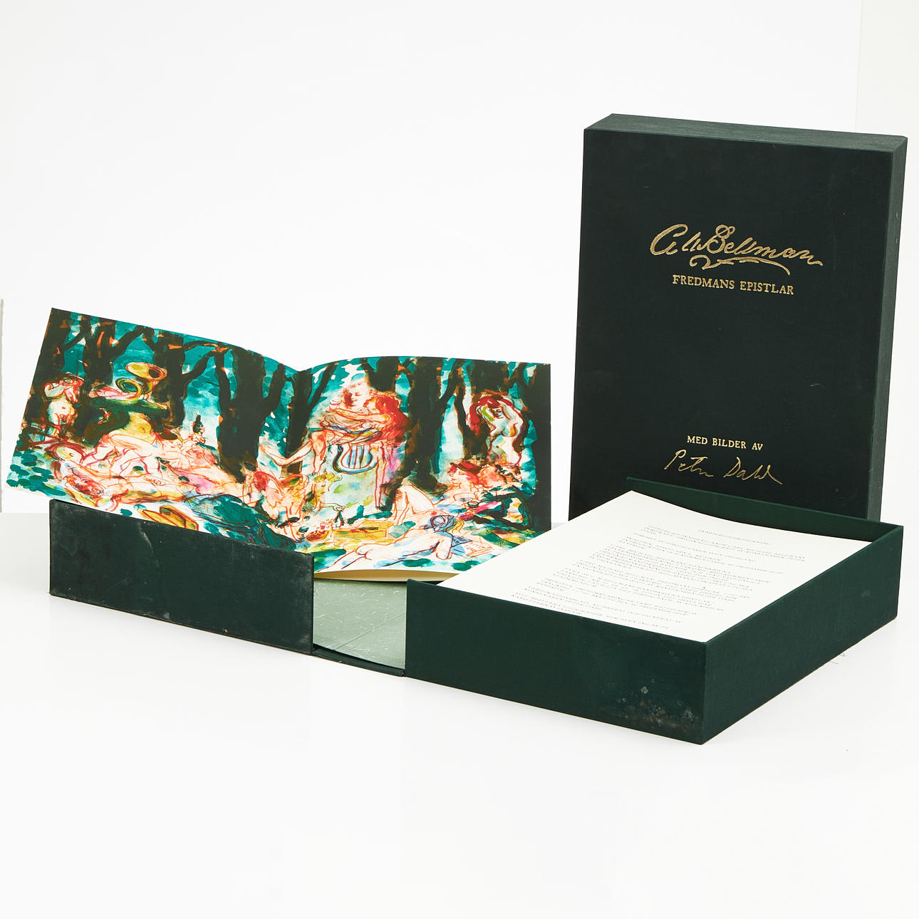 PETER DAHL. Fredman's Epistles, Portfolio with colour and black and white lithographs, 1984, all signed in pencil.