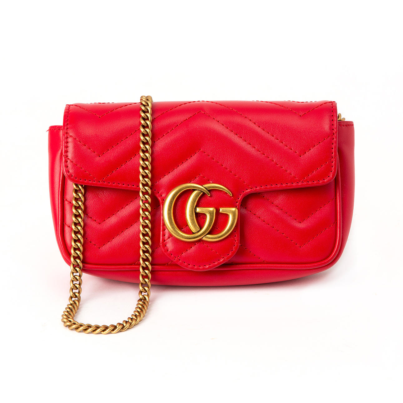 GUCCI. Tasche, „GG Marmont Super Mini“, Leder.