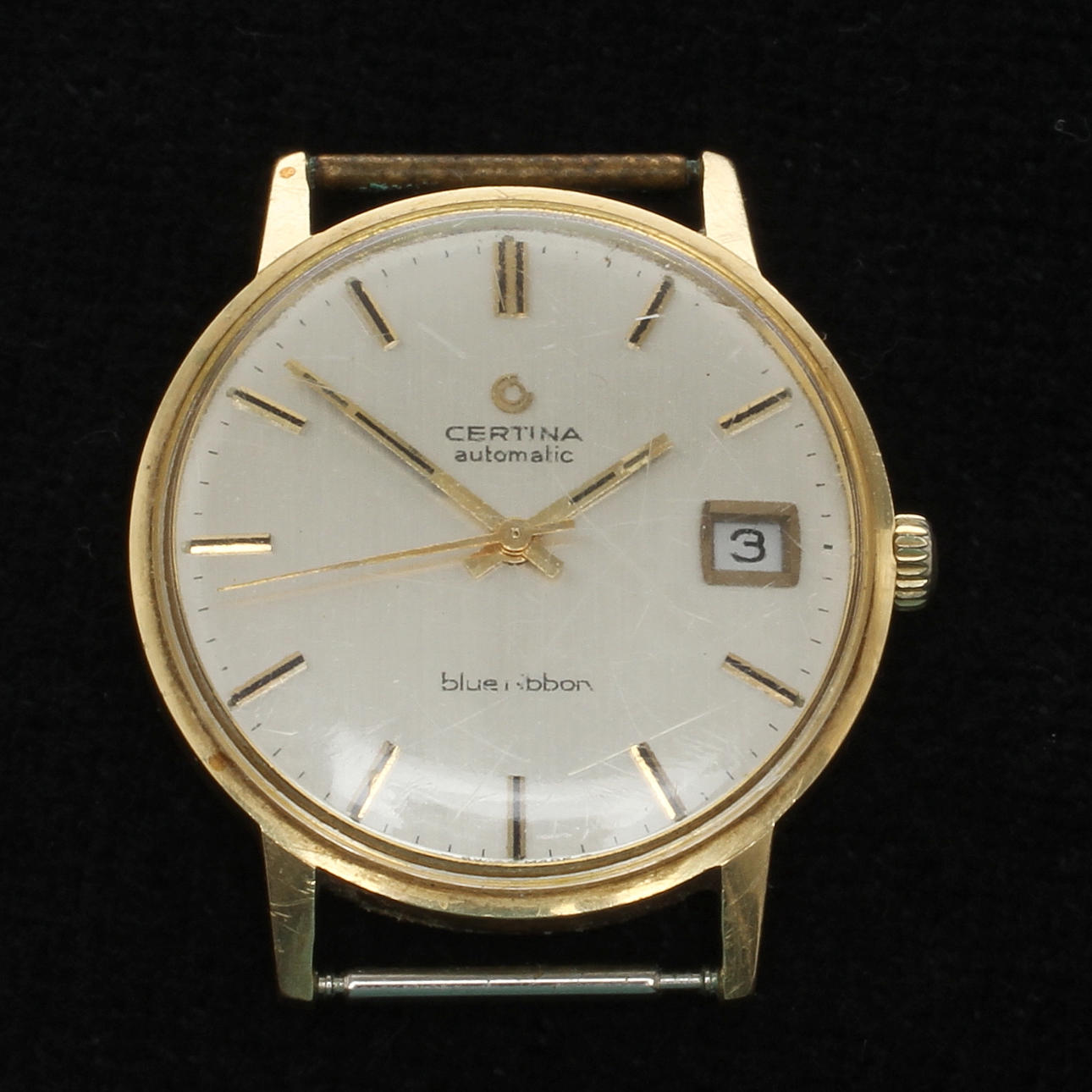 ARMBANDSUR, Certina Automatic Blue ribbon, boett 14 k guld.