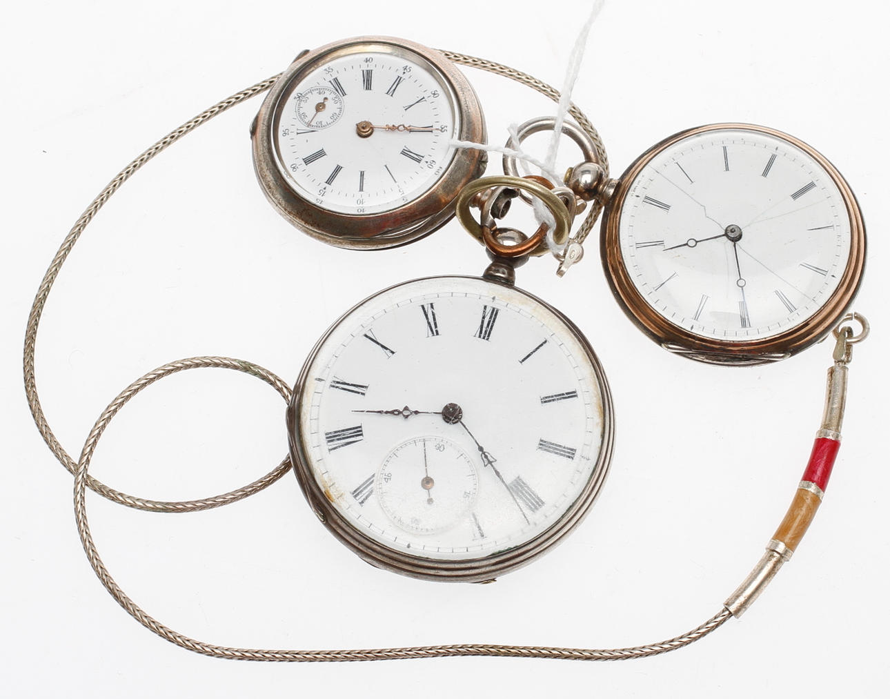 FICKUR samt KEDJA, 4 delar, silver.