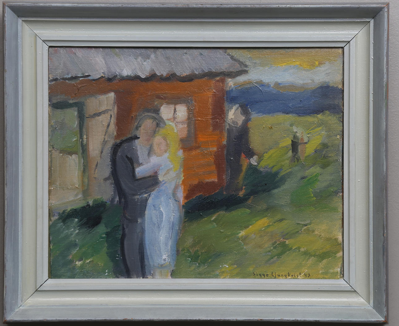 SIGGE LJUNGKVIST. Olja på pannå samt duk, signerade och daterade 47-66.