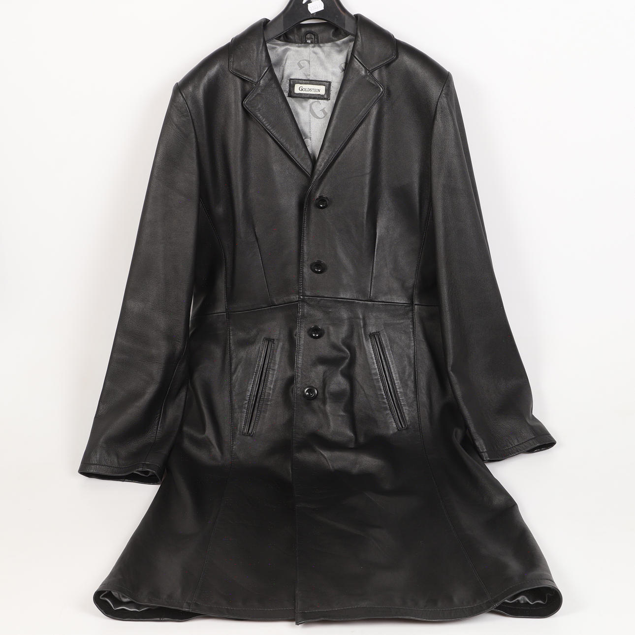 DAMKAPPA, black leather, Goldstein, Sweden.