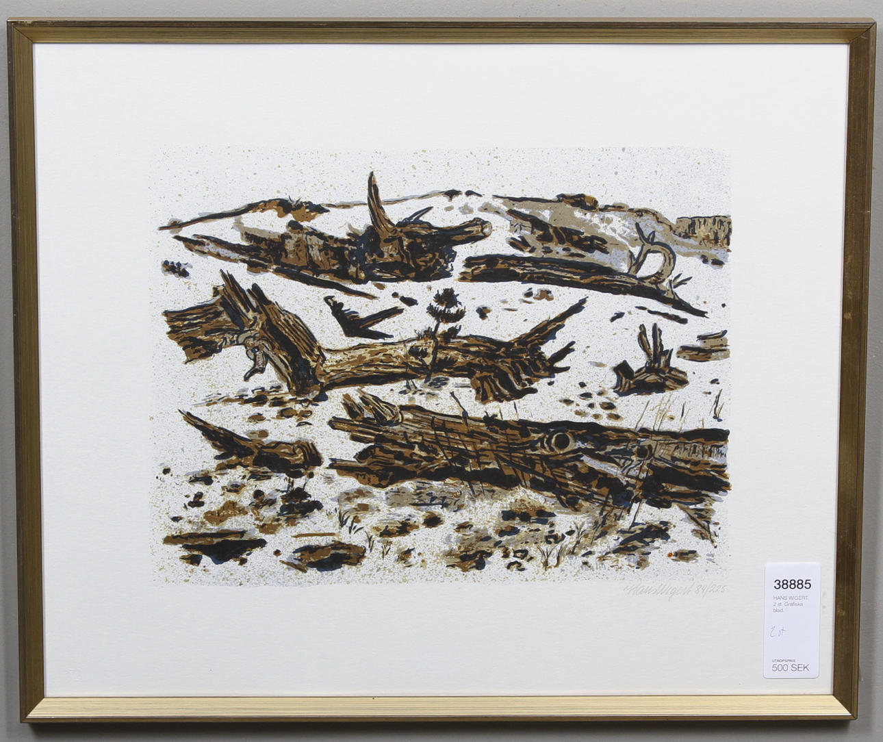 HANS WIGERT. 2 st. Grafiska blad.