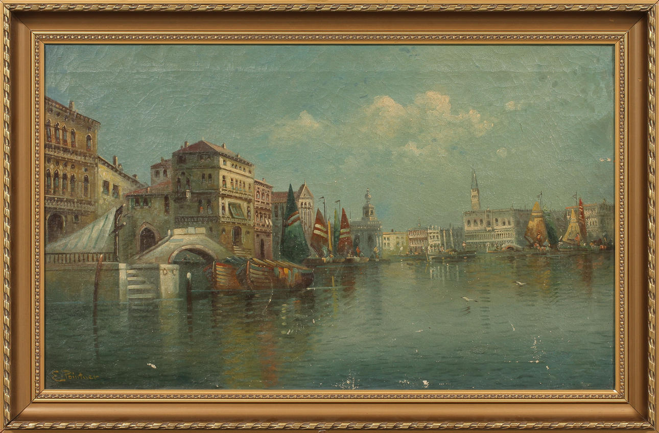 OIDENTIFIERAD KONSTNÄR. olja på duk, sign E Pointner, sign.