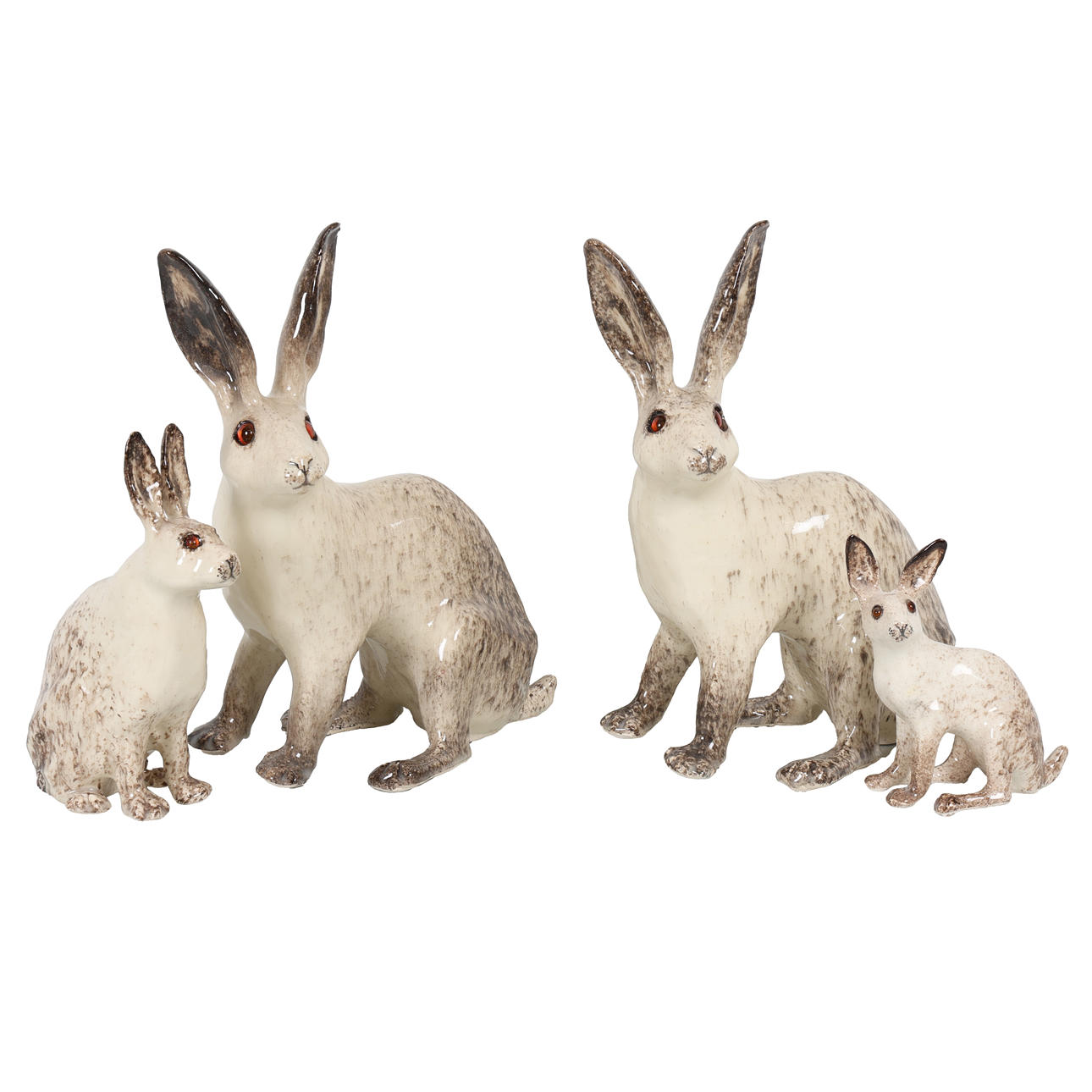 A GROUP OF FOUR CERAMIC WINSTANLEY HARES (4).