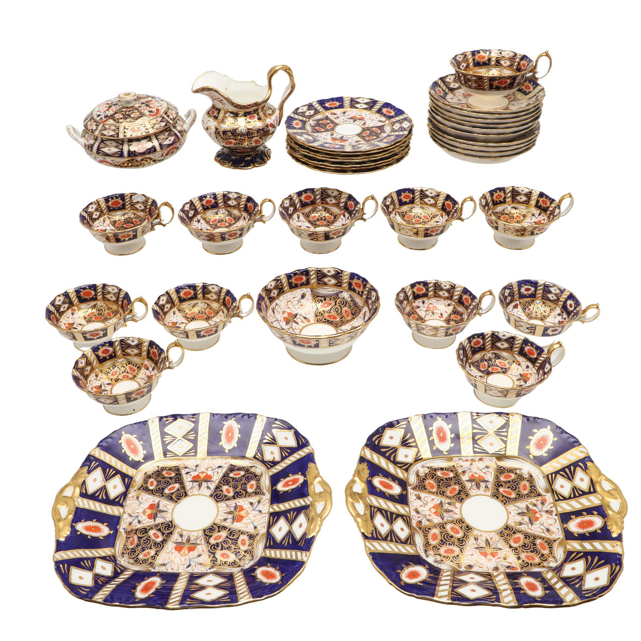 MINTON IMARI PART TEA SERVICE.