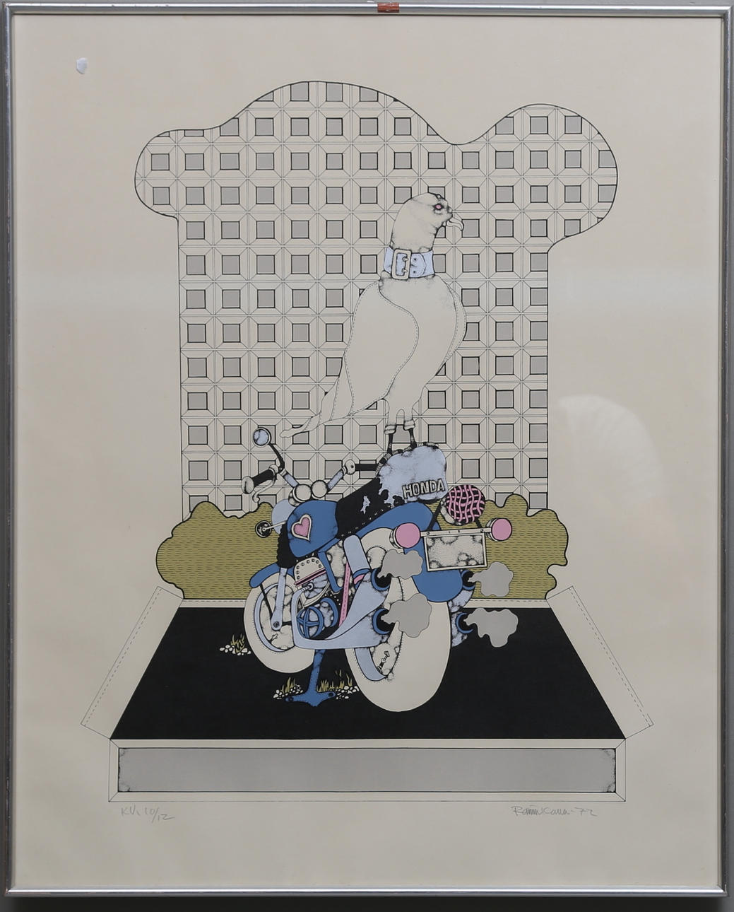 RAIMO KANERVA. Färglitografi, signerad, numrerad 10/12 och daterad -72.