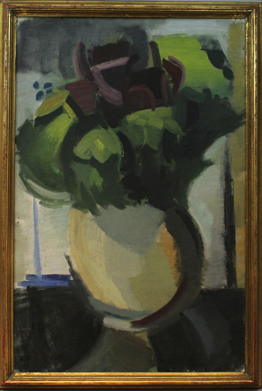 GÖSTA ASP. Stilleben. Olja på pannå. Signerad Asp och daterad -55.