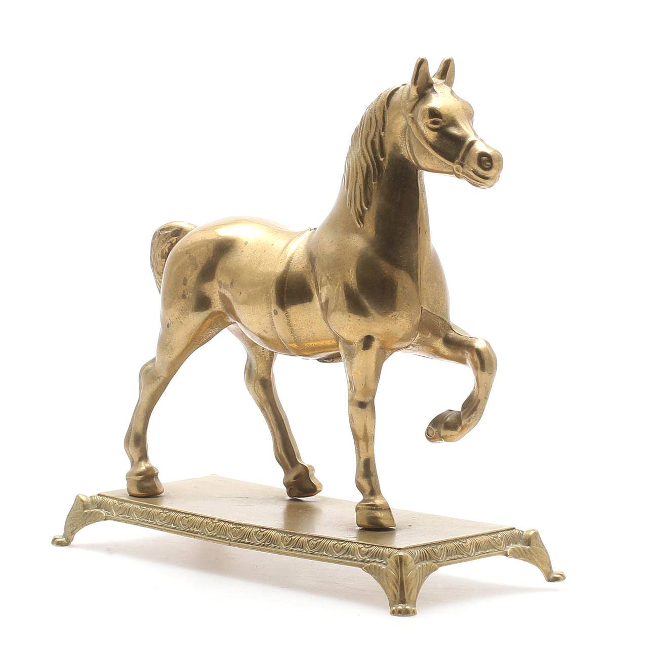 OIDENTIFIERAD KONSTNÄR. Häst, gulmetall, 1900-tal.