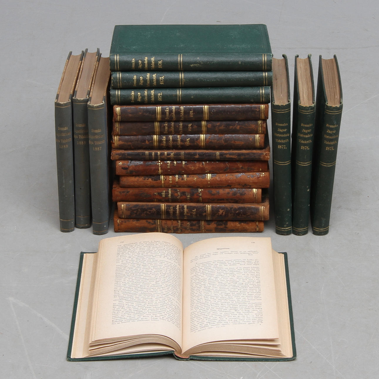 BÖCKER, 19 band, "Svenska Jägareförbundets tidskrift", 1800-talets andra hälft.