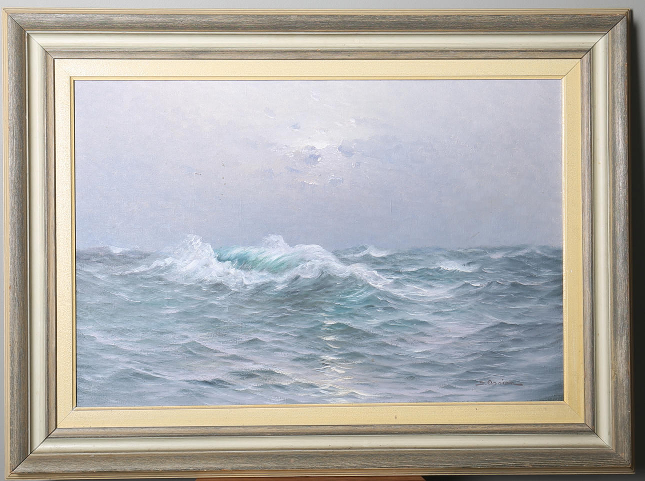 JOHAN OSSIAN ANDERSSON. Havsbild, olja på duk, signerad.