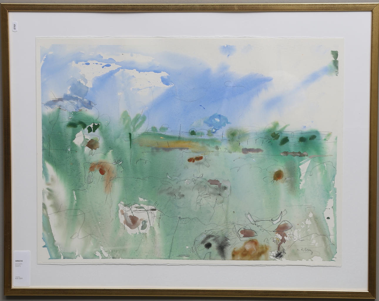 HANS ÅSBERG. Blandteknik, signerad.