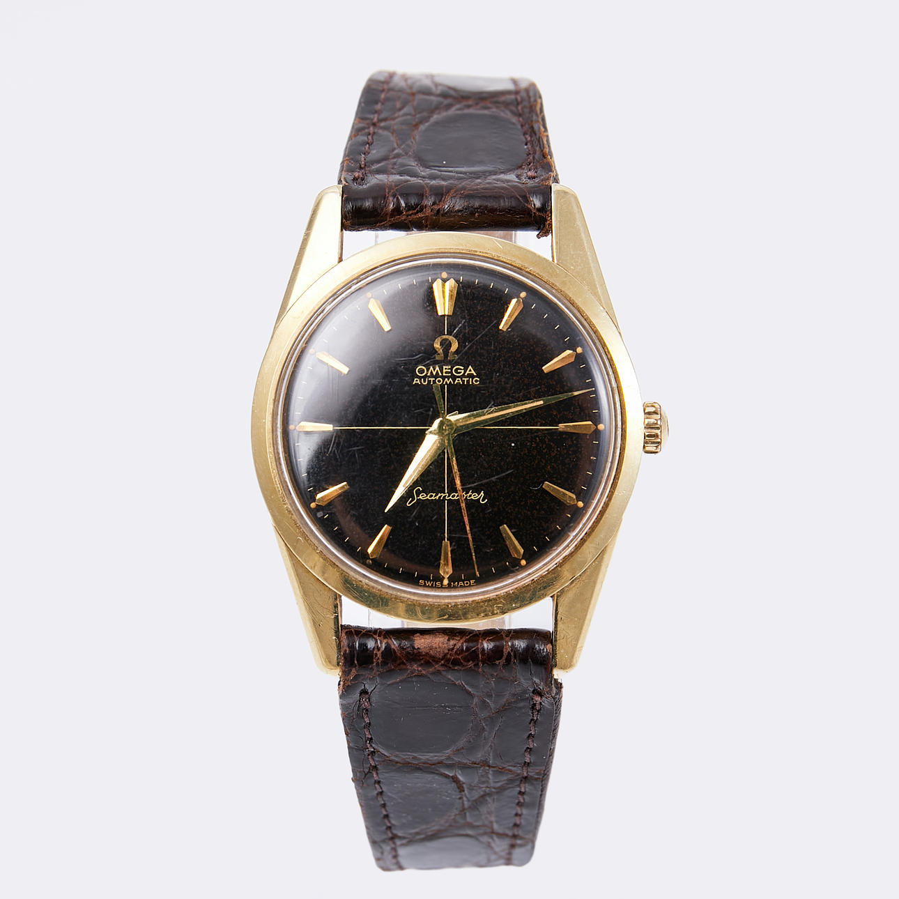 OMEGA, Seamaster, gold on steel, automatic.