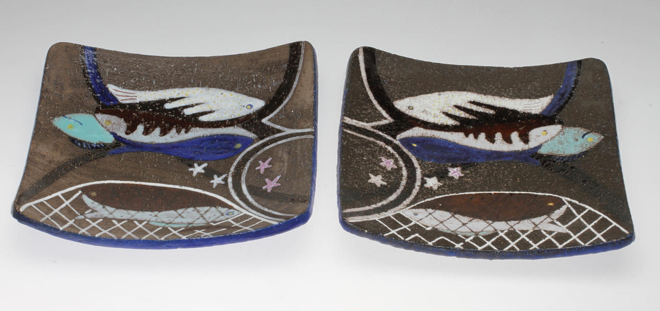 FAT, 2 st, keramik, "Spectra" 1951-65, Anna-Lisa Thomson, Upsala-Ekeby.