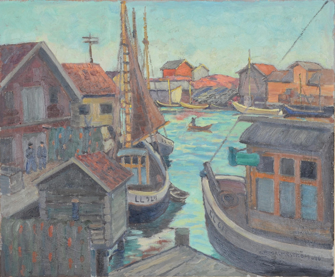 ACKE HUGH MALMESTRÖM. Olja på pannå.