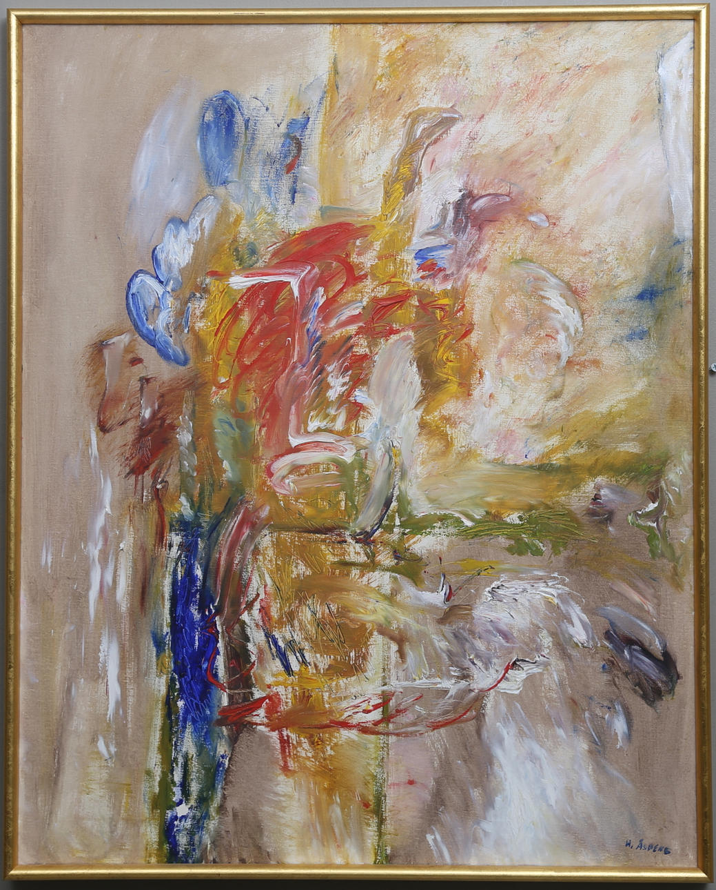 HANS ÅSBERG. Olja på duk, signerad.