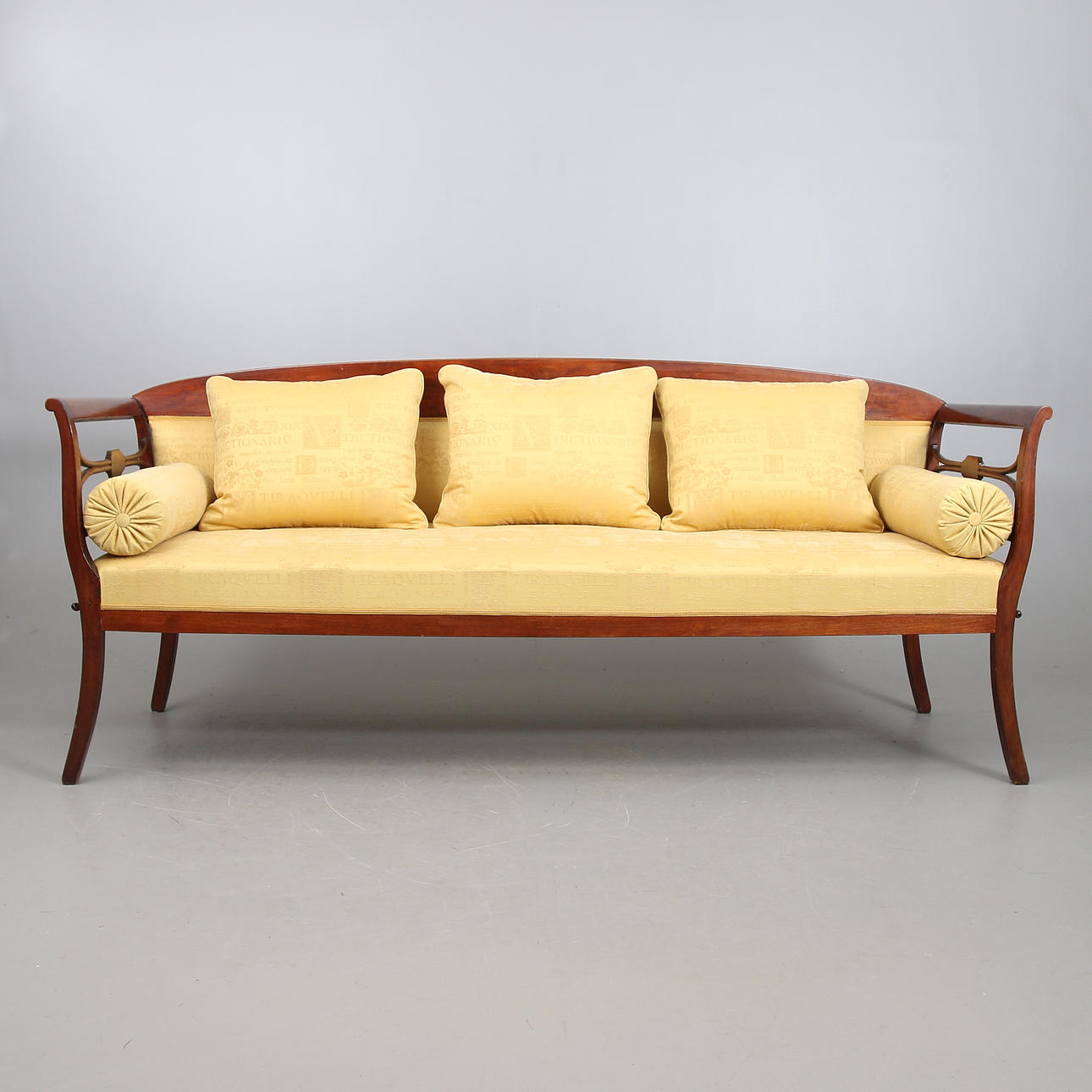 SOFFA, mahogny, Karl Johan-stil, 1800-tal.