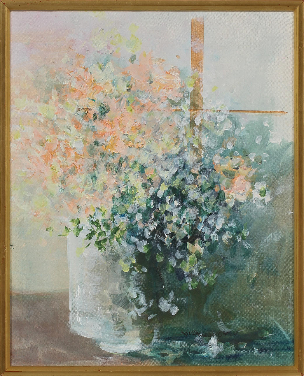 SVEN OLSON. Stilleben, olja på duk, signerad.