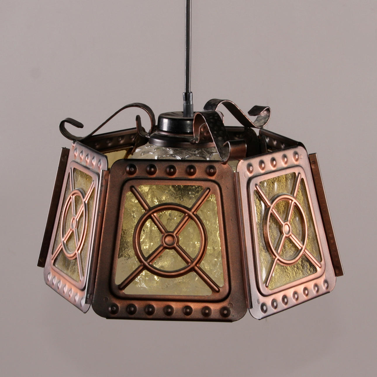 LAMPA, Koppar samt glas, 1900-tal.