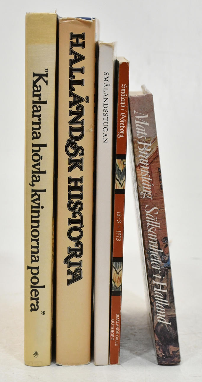 Böcker om halland. 5 vol.