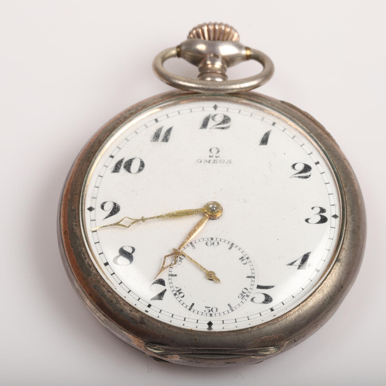 Taschenuhr, Omega, Silber, 1916.