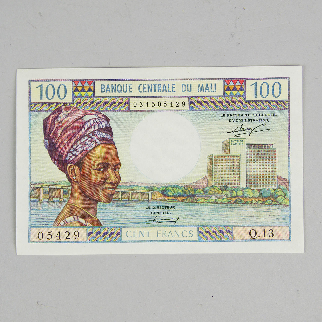 SEDELAR, 2 stycken, Banque Centrale du Mali.