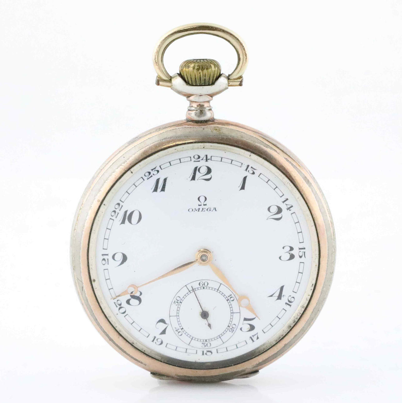 POCKET WATCH, Omega, silver, 52 mm.