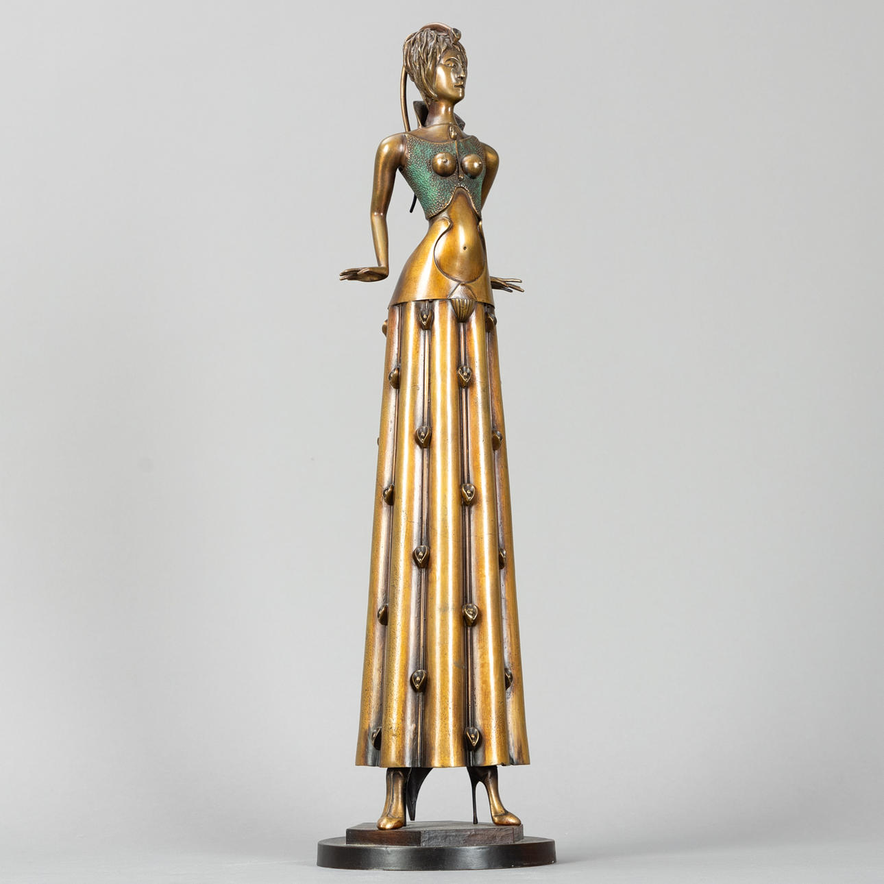 PAUL  WUNDERLICH (1927-2010). Bronze ´Tänzerin im Blumenkleid`.
