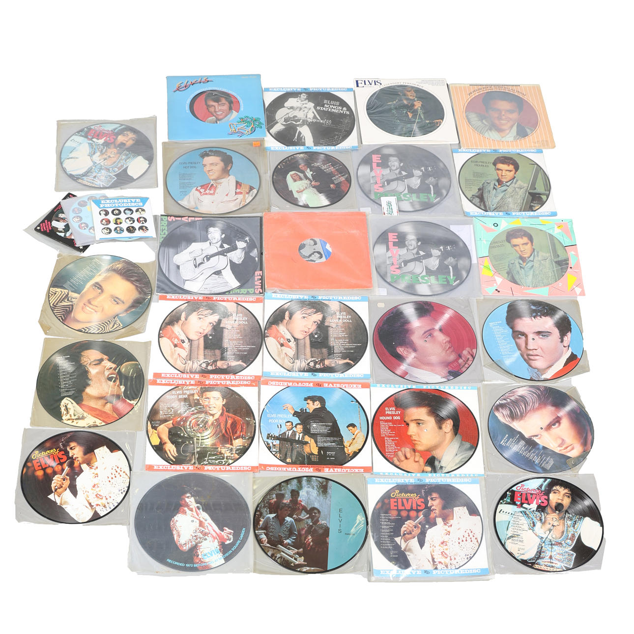 ELVIS PRESLEY PICTURE DISCS (QTY).