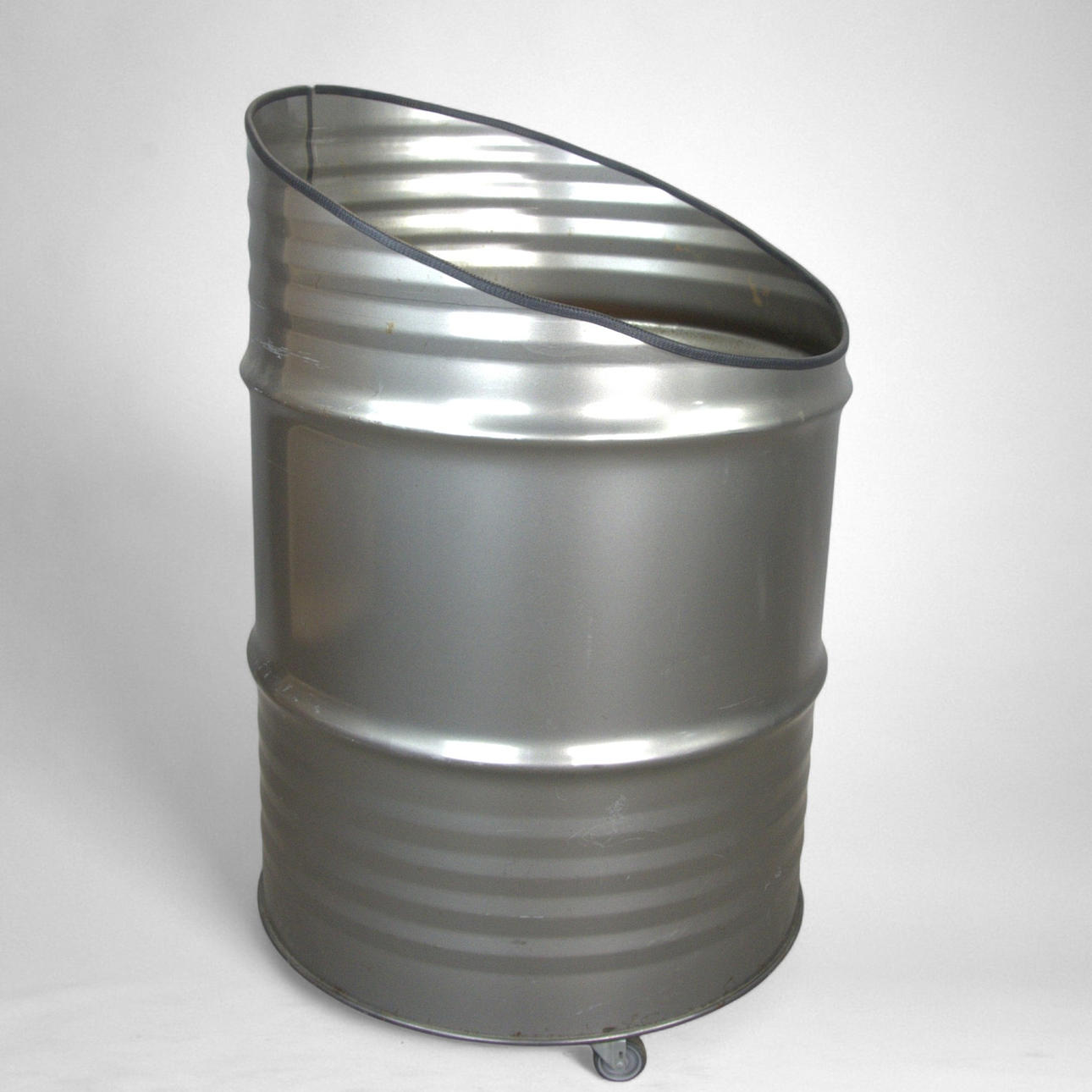 EXPOSURE BARREL, on wheels, metal, contemporary.