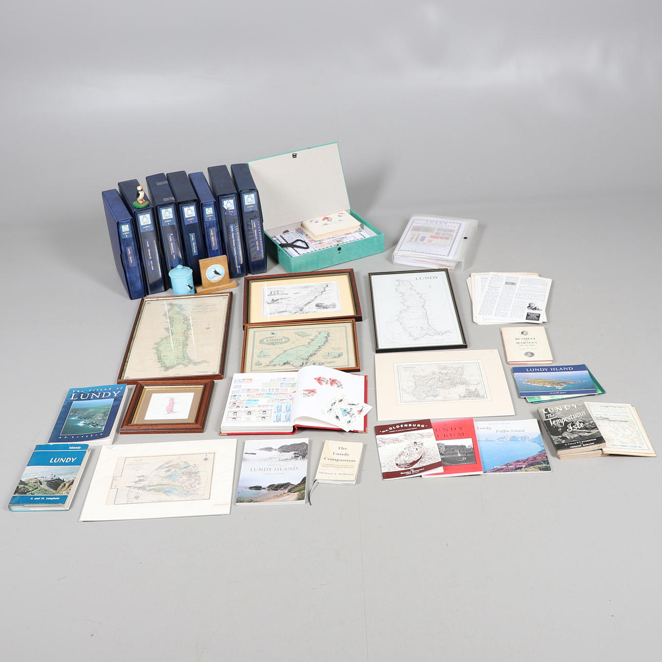 LUNDY STAMP COLLECTION, POSTCARDS & EPHEMERA.
