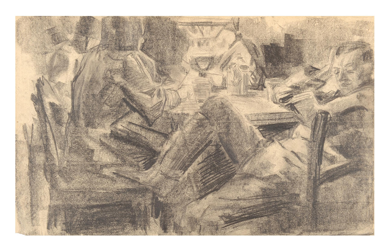 FRITZ MEHNERT. Impressionistisk studie av en salong.