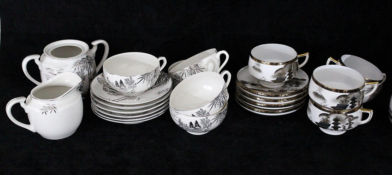 SERVISDELAR, 23 delar, porslin, Japan, Kutani.
