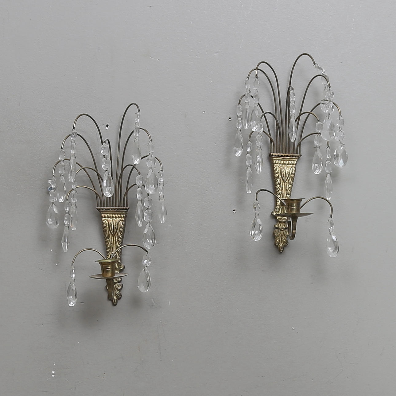 VÄGGLYSTER, ett par, empirestil, 1900-tal.